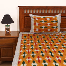 Pochampally Ikat Weave Cotton Double Bedsheet Set (108 x 90 in) 45