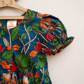 Pure Cotton Girls Frock Dress in Kalamkari Prints (3-4 Years) 33