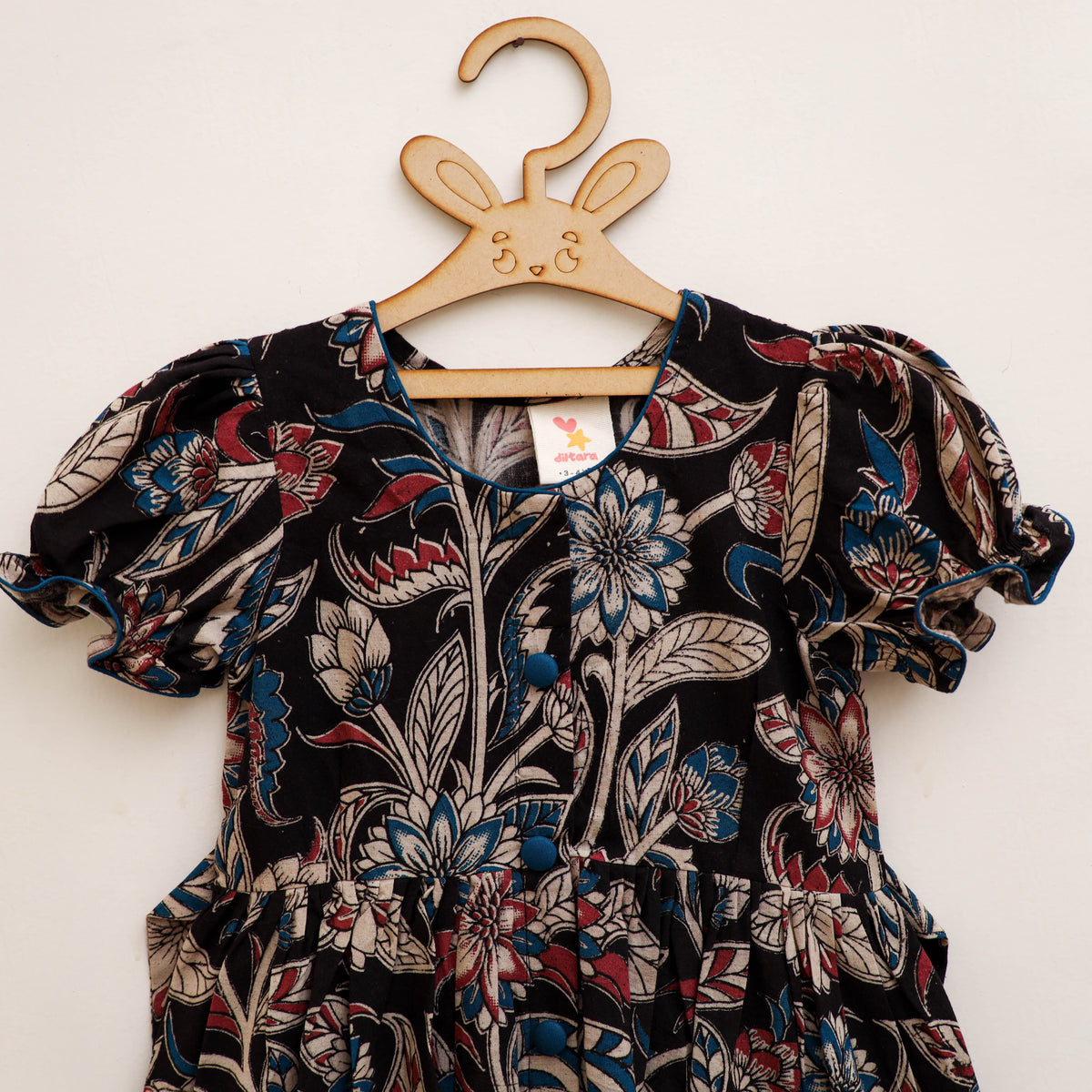 Pure Cotton Girls Frock Dress in Kalamkari Prints (3-4 Years) 35