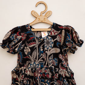 Pure Cotton Girls Frock Dress in Kalamkari Prints (3-4 Years) 35