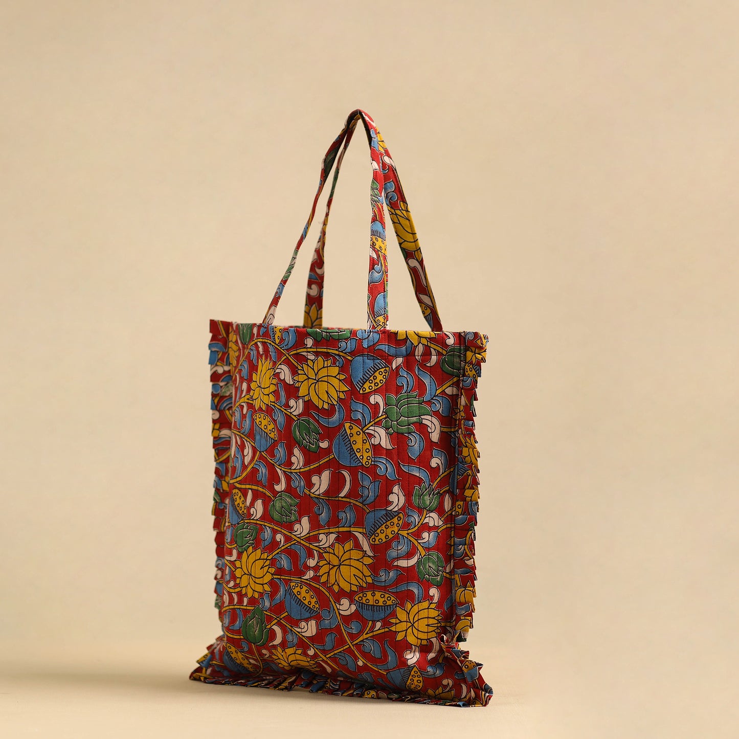 Handcrafted Cotton Frill Jhola Bag 12