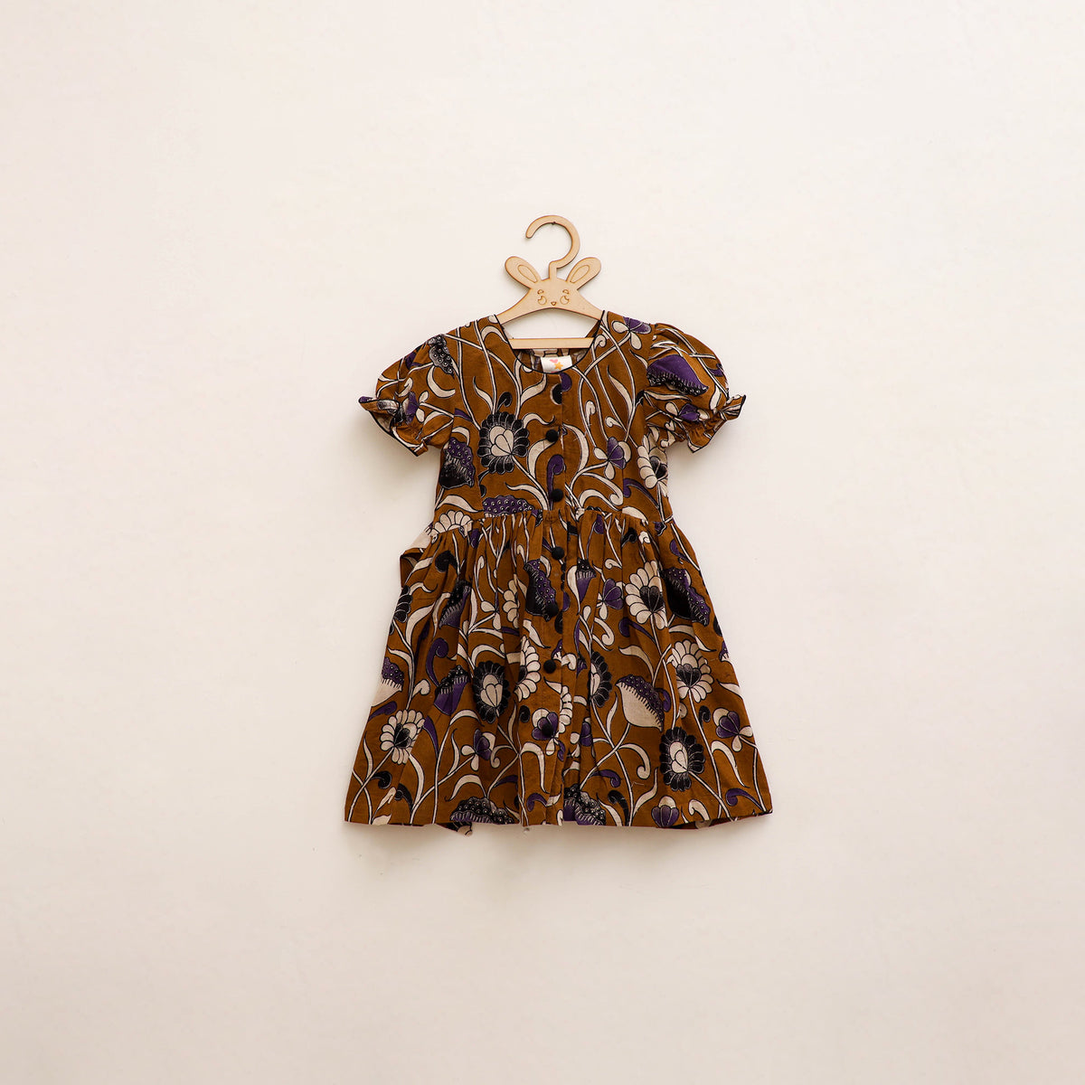 Pure Cotton Girls Frock Dress in Kalamkari Prints (3-4 Years) 36
