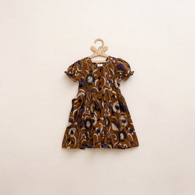 Pure Cotton Girls Frock Dress in Kalamkari Prints (3-4 Years) 36