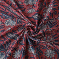 Pink - Sanganeri Hand Block Print Modal Silk Fabric 10