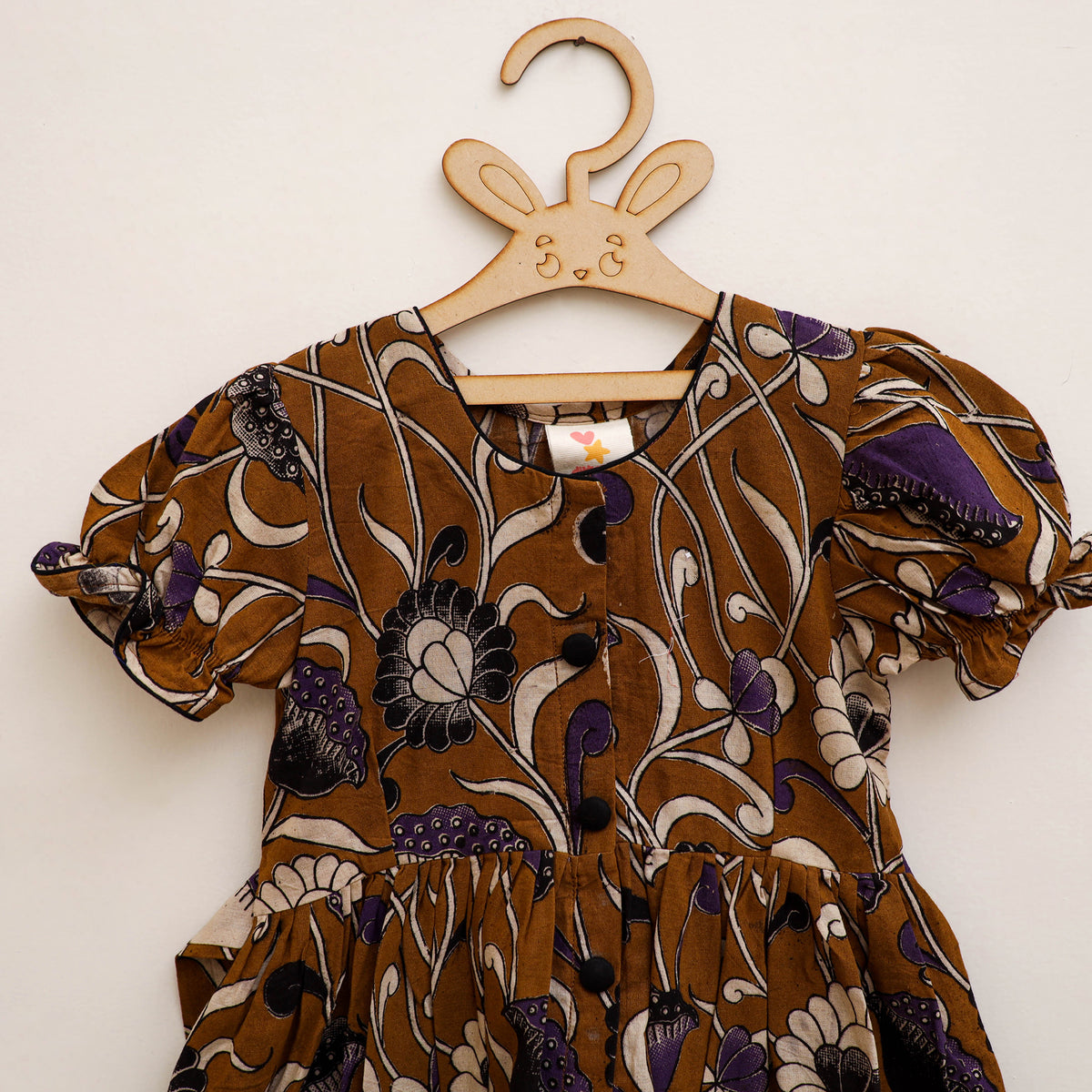 Pure Cotton Girls Frock Dress in Kalamkari Prints (3-4 Years) 36