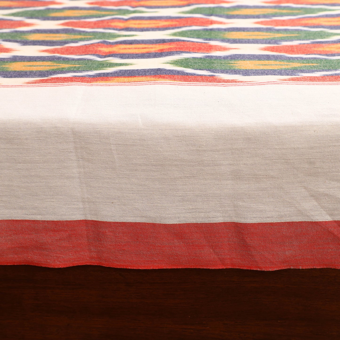 Pochampally Ikat Weave Cotton Single Bedsheet (90 x 60 in) 02