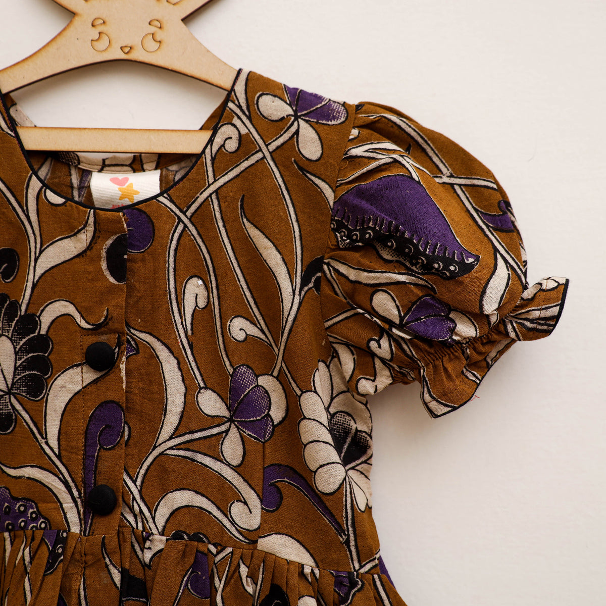 Pure Cotton Girls Frock Dress in Kalamkari Prints (3-4 Years) 36
