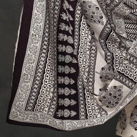 Grey - 3pc Bagh Print Cotton Dress Material Set 28