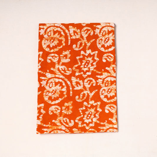 Orange - Hand Batik Printed Cotton Precut Fabric (1 meter) 02