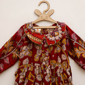 Pure Cotton Girls Frock Dress in Kalamkari Prints (3-4 Years) 37
