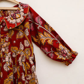 Pure Cotton Girls Frock Dress in Kalamkari Prints (3-4 Years) 37