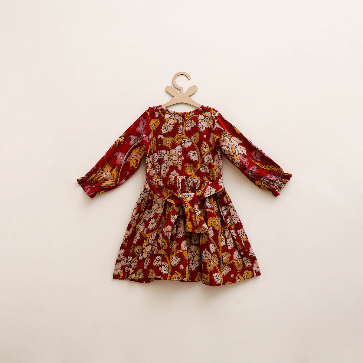 Pure Cotton Girls Frock Dress in Kalamkari Prints (3-4 Years) 37