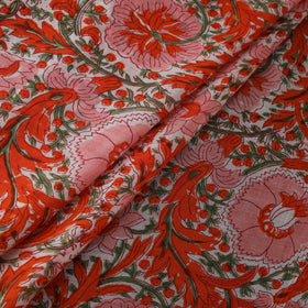 Sanganeri Hand Block Print Modal Silk Fabric 12