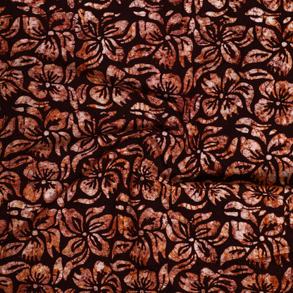 Brown - Hand Batik Printed Cotton Precut Fabric (1.5 meter) 03