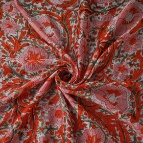 Sanganeri Hand Block Print Modal Silk Fabric 12