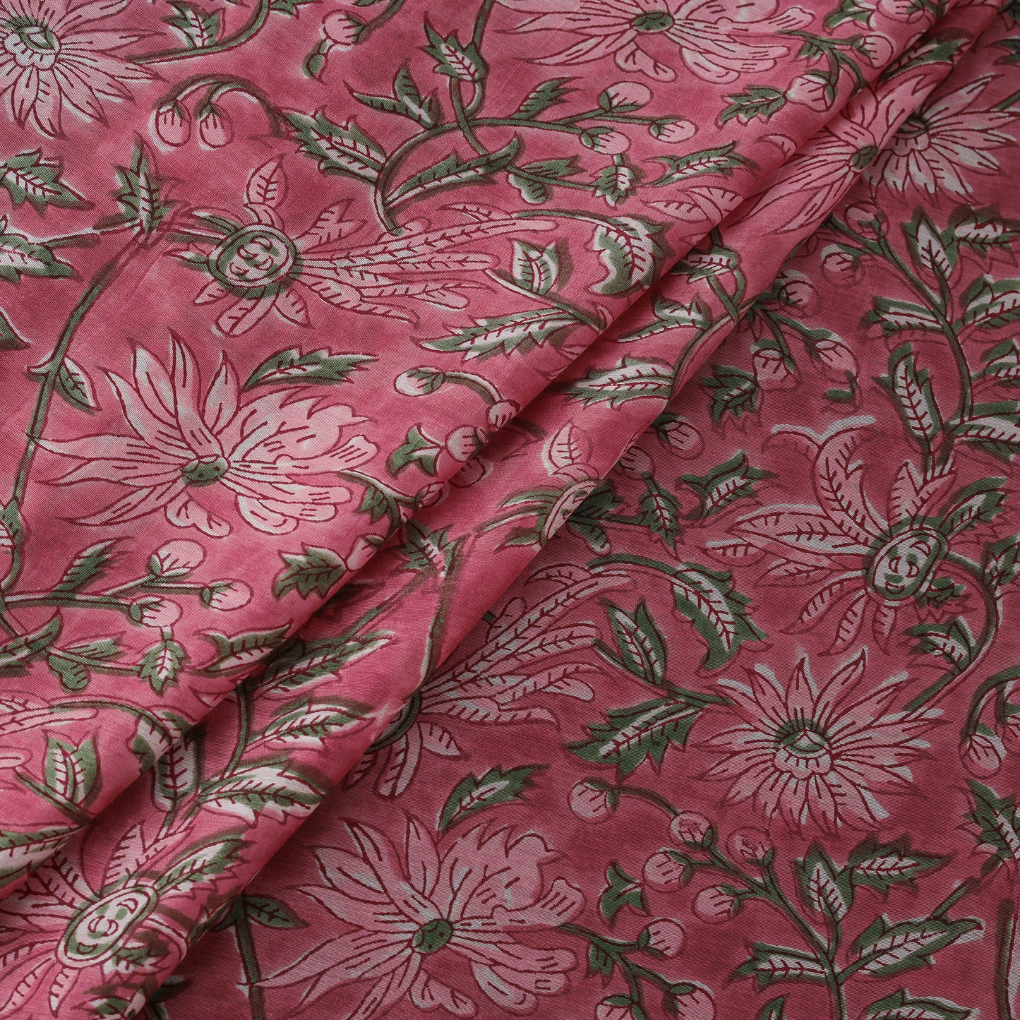 Sanganeri Hand Block Print Modal Silk Fabric 13