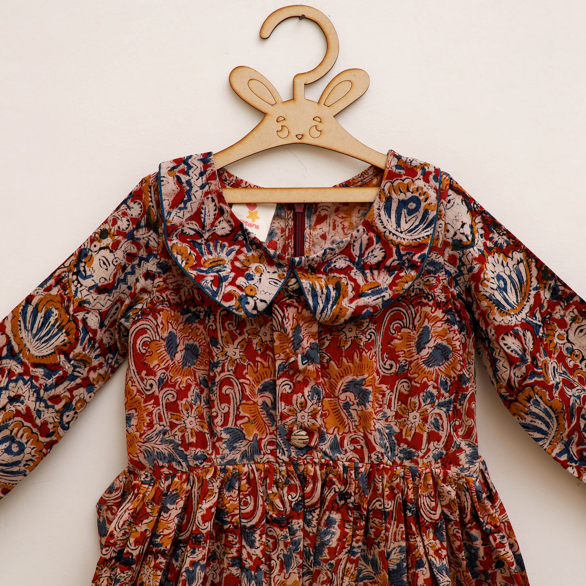 Pure Cotton Girls Frock Dress in Kalamkari Prints (3-4 Years) 38