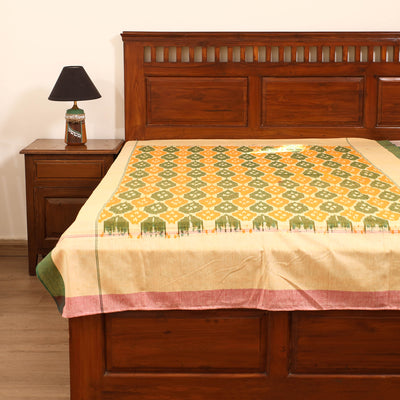 Pochampally Ikat Weave Cotton Single Bedsheet (90 x 60 in) 05