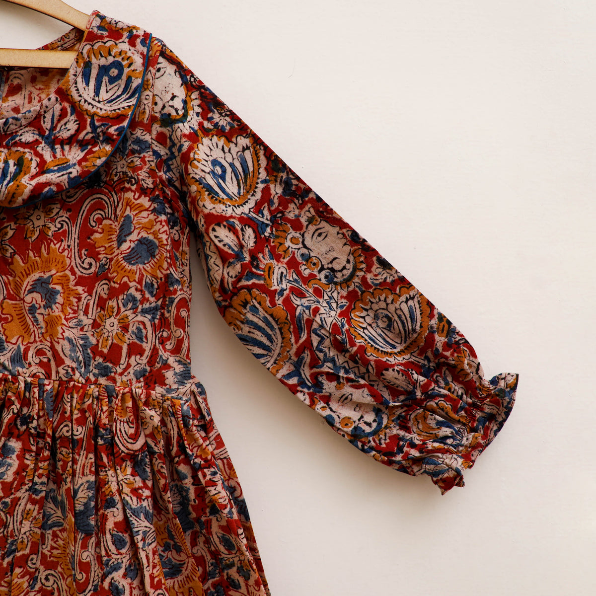 Pure Cotton Girls Frock Dress in Kalamkari Prints (3-4 Years) 38