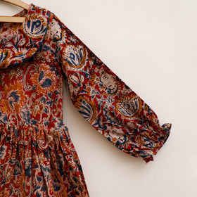 Pure Cotton Girls Frock Dress in Kalamkari Prints (3-4 Years) 38