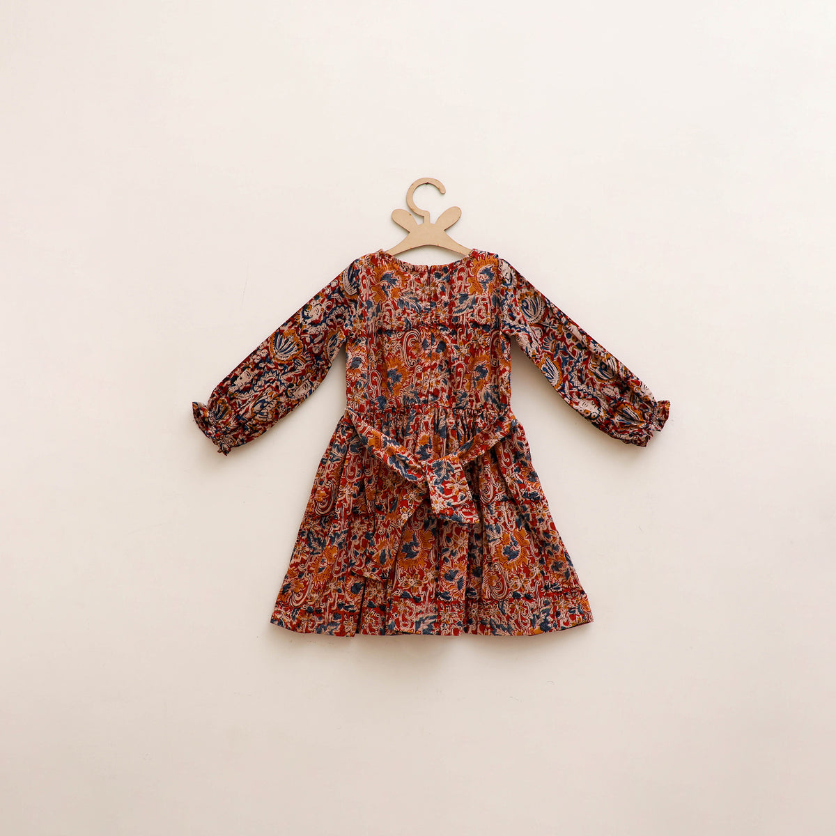 Pure Cotton Girls Frock Dress in Kalamkari Prints (3-4 Years) 38
