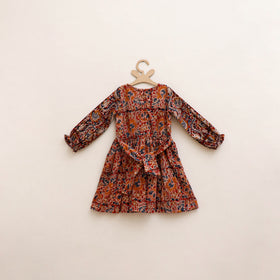 Pure Cotton Girls Frock Dress in Kalamkari Prints (3-4 Years) 38