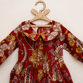 Pure Cotton Girls Frock Dress in Kalamkari Prints (3-4 Years) 39