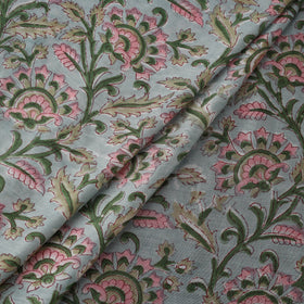 Sanganeri Hand Block Print Modal Silk Fabric 14