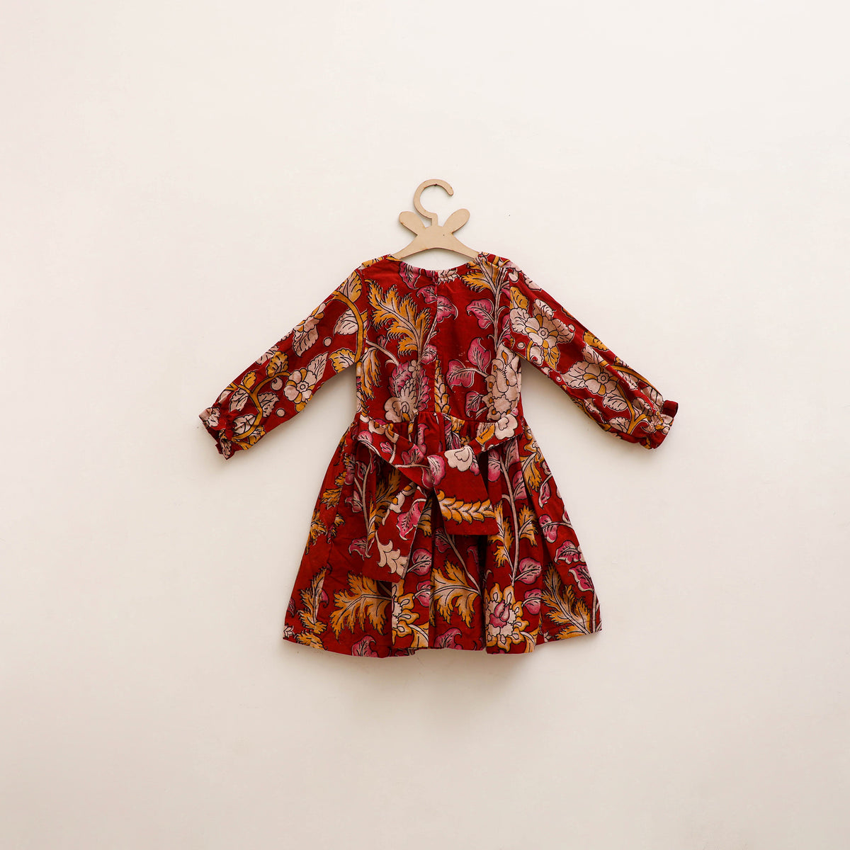Pure Cotton Girls Frock Dress in Kalamkari Prints (3-4 Years) 39