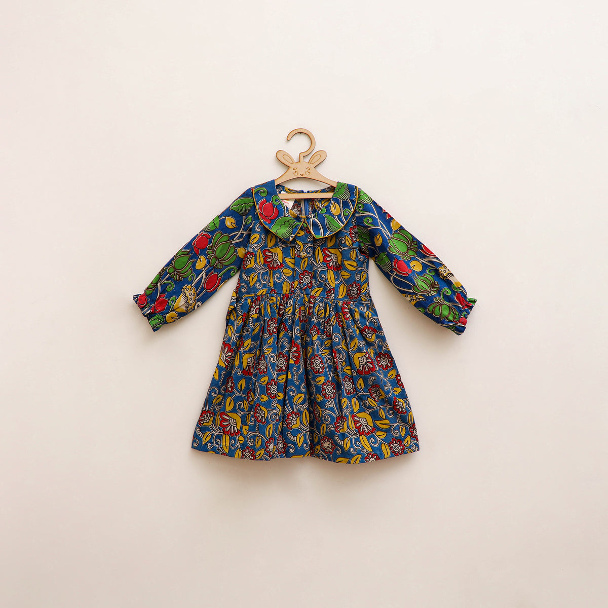 Pure Cotton Girls Frock Dress in Kalamkari Prints (3-4 Years) 40