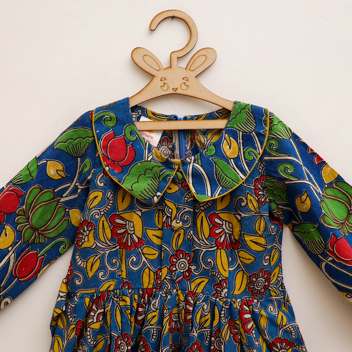 Pure Cotton Girls Frock Dress in Kalamkari Prints (3-4 Years) 40