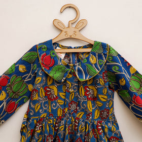 Pure Cotton Girls Frock Dress in Kalamkari Prints (3-4 Years) 40