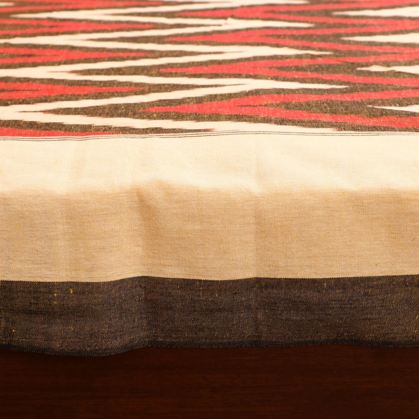 Pochampally Ikat Weave Cotton Single Bedsheet (90 x 60 in) 06