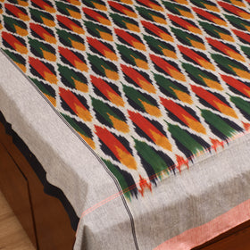 Pochampally Ikat Weave Cotton Single Bedsheet (90 x 60 in) 07