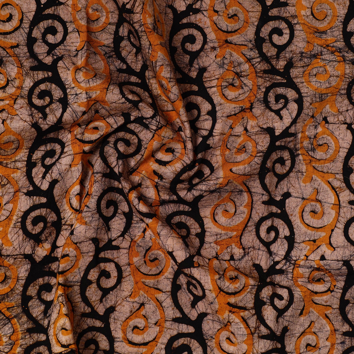 Brown - Hand Batik Printed Cotton Precut Fabric (0.8 meter) 09