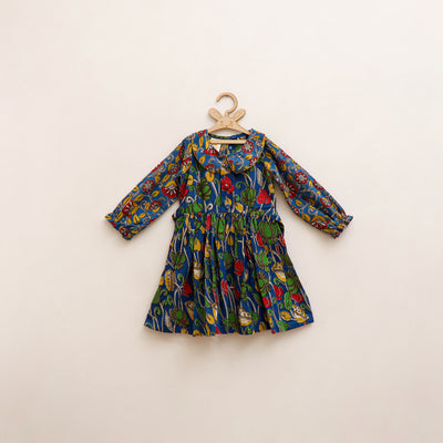 Pure Cotton Girls Frock Dress in Kalamkari Prints (3-4 Years) 41