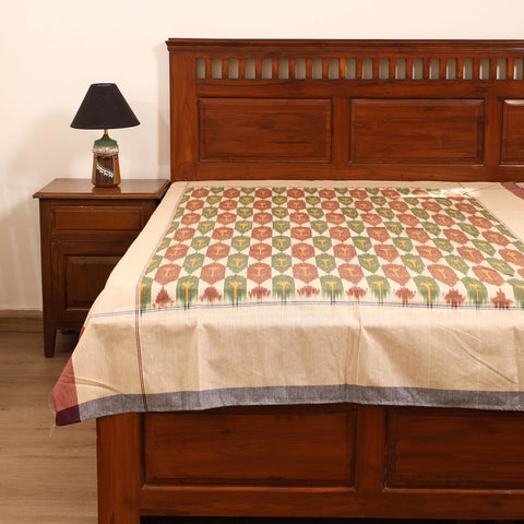 Pochampally Ikat Weave Cotton Single Bedsheet (90 x 60 in) 08