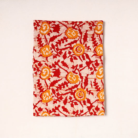 Beige - Hand Batik Printed Cotton Precut Fabric (1.7 meter) 11