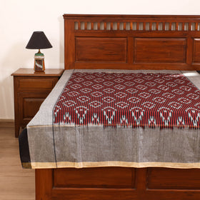 Pochampally Ikat Weave Cotton Single Bedsheet (90 x 60 in) 09