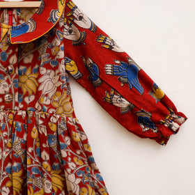 Pure Cotton Girls Frock Dress in Kalamkari Prints (3-4 Years) 42