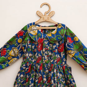 Pure Cotton Girls Frock Dress in Kalamkari Prints (3-4 Years) 43