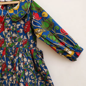 Pure Cotton Girls Frock Dress in Kalamkari Prints (3-4 Years) 43