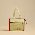 Yellow Handcrafted Cotton Small Hand Bag