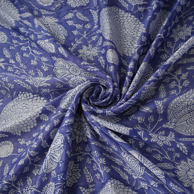 Sanganeri Hand Block Print Modal Silk Fabric 17