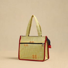 Yellow Handcrafted Cotton Small Hand Bag