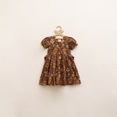Pure Cotton Girls Frock Dress in Kalamkari Prints (3-4 Years) 44
