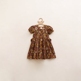 Pure Cotton Girls Frock Dress in Kalamkari Prints (3-4 Years) 44