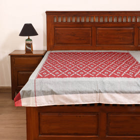 Pochampally Ikat Weave Cotton Single Bedsheet (90 x 60 in) 11