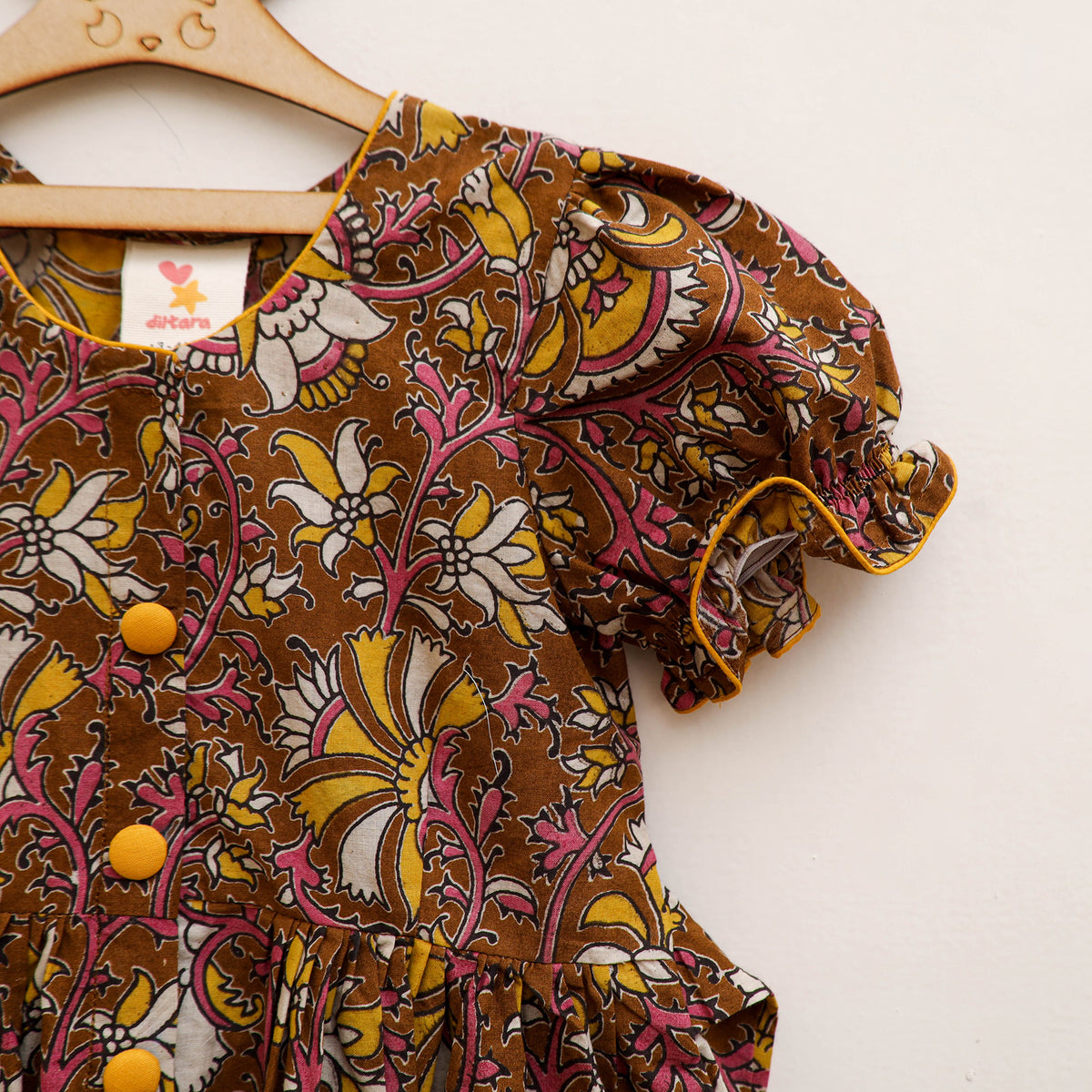 Pure Cotton Girls Frock Dress in Kalamkari Prints (3-4 Years) 44