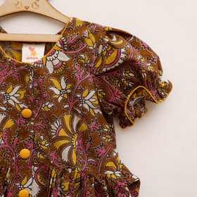 Pure Cotton Girls Frock Dress in Kalamkari Prints (3-4 Years) 44